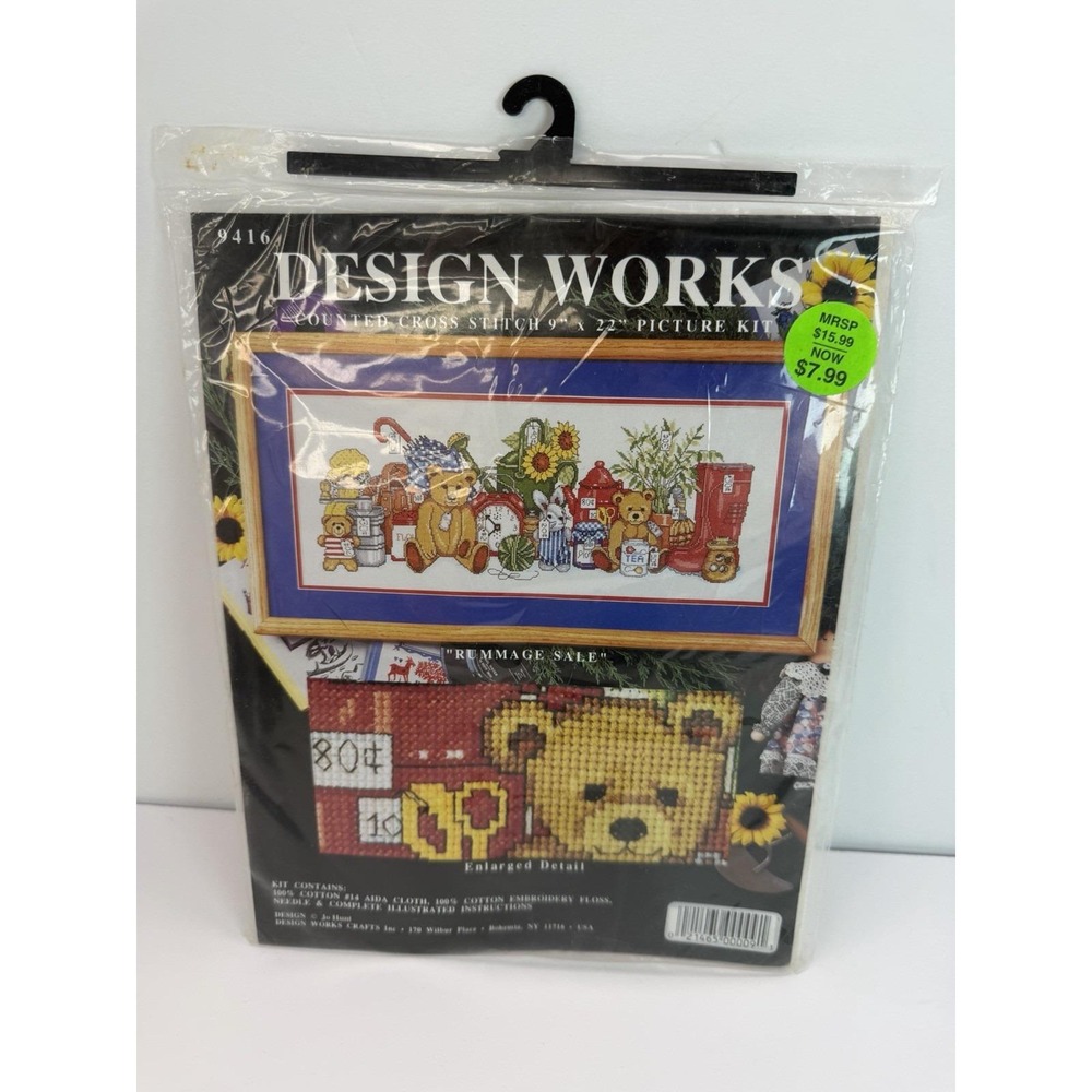 Design Works Counted Cross Stitch Kit Rummage Sale 9416 Vintage Craft